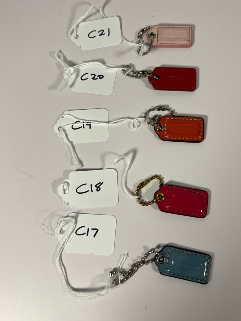 Coach Hangtag Bag Charm Key Fob Multicolor Sold Separately